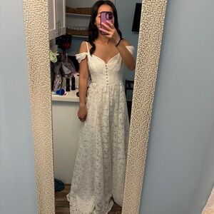 Reformation White Lace Maxi Dress